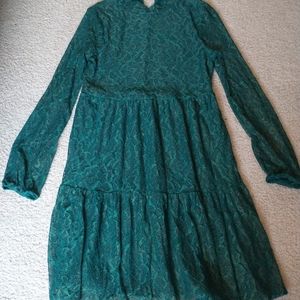 Green and Gold Christmas Dress